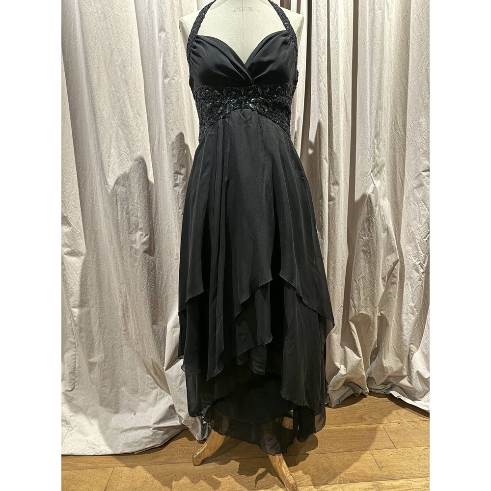 Vintage Y2K Unworn W/ Tags 100% Silk Hand Beaded Whimsygoth Fairy Maxi L